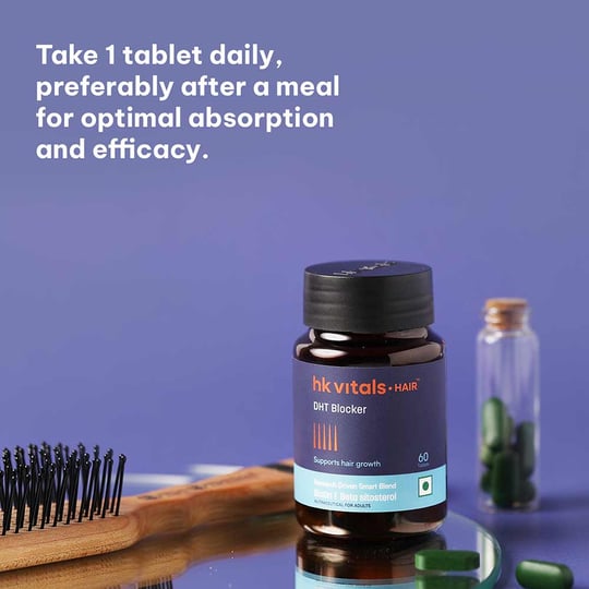7 - HK Vitals DHT Blocker with Biotin by HealthKart, 60 tablet(s) Unflavoured
