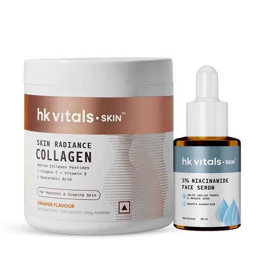 Skin Radiance Collagen 200 g Orange and 30 ml 5% Niacinamide Face Serum