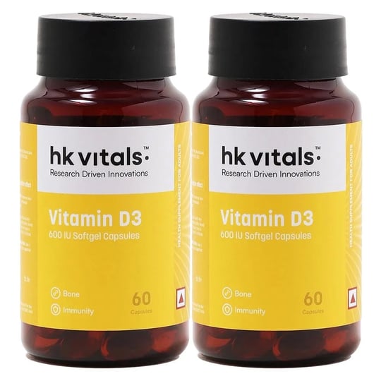 HK Vitals Vitamin D3 60 caps - Pack Of 2