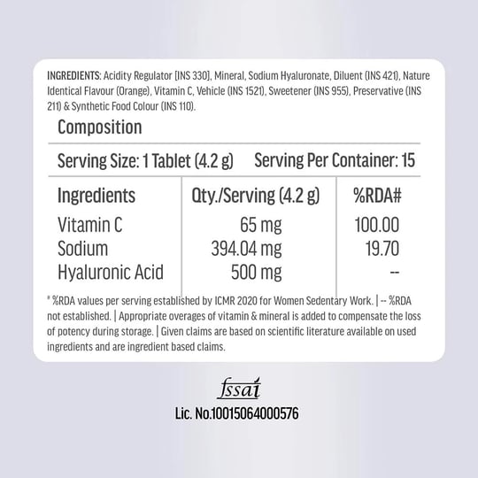 100g Collagen and Glutathione and Hyaluronic Acid Effervescent 15 tabs combo