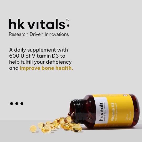 3 - HK Vitals Vitamin D3,  90 capsules