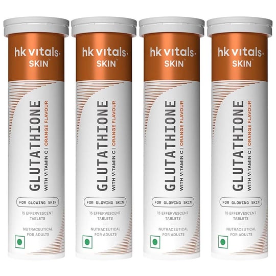 Glutathione Effervescent with Vitamin C 60 Tabs Orange (15 Tabs X 4)