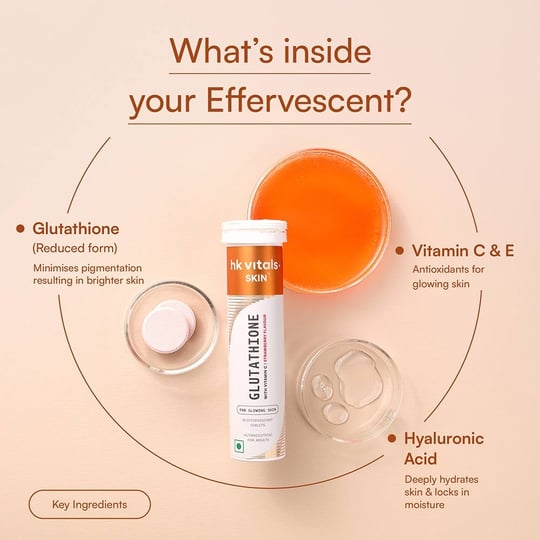 4 - HK Vitals Glutathione Effervescent with Vitamin C,  Strawberry  15 tablet(s)