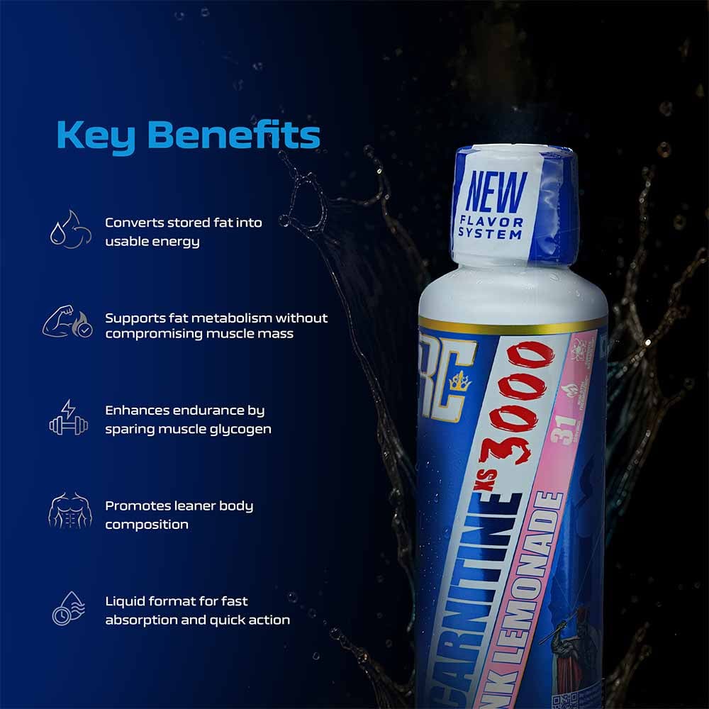 3 - Ronnie Coleman L-Carnitine XS 3000 mg Liquid,  465 ml  Pink Lemonade