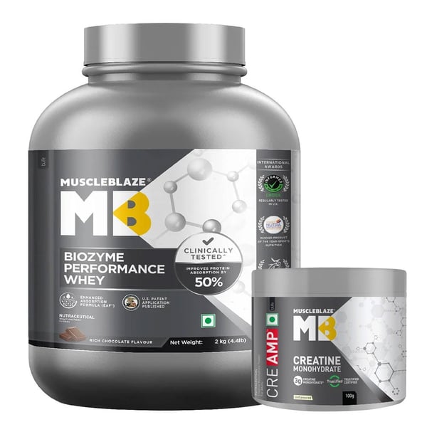Biozyme Performance Whey 2 kg & Creatine 100g Combo