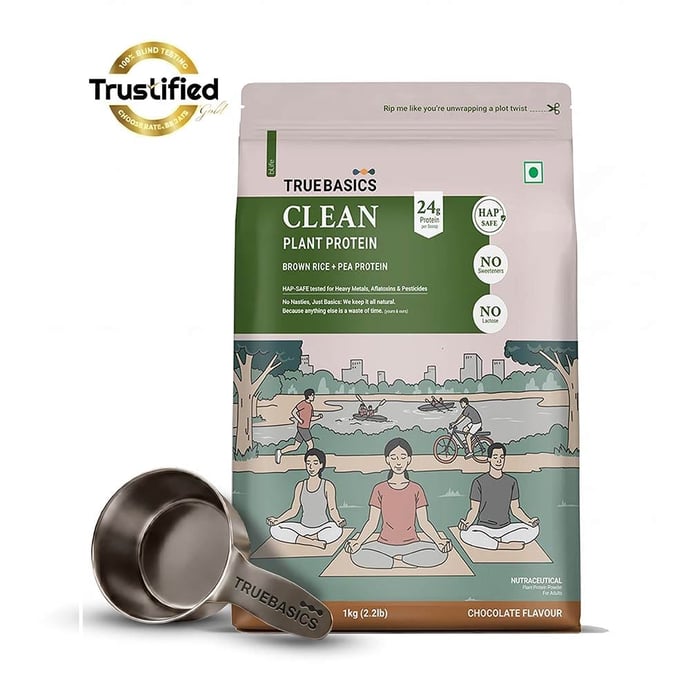 TrueBasics Clean Plant Protein, 1 kg Chocolate Plant Protein