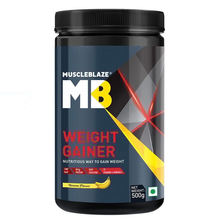 1 - MuscleBlaze Weight Gainer with Added Digezyme,  1.1 lb  Banana 