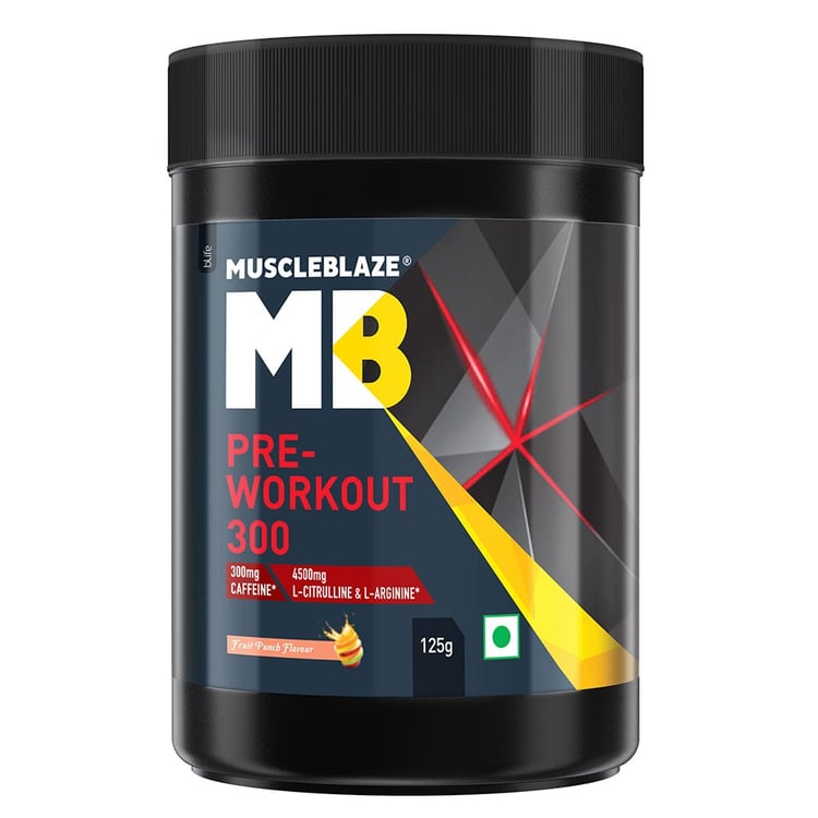 3 - MuscleBlaze PRE Workout 300,  0.27 lb  Fruit Punch 