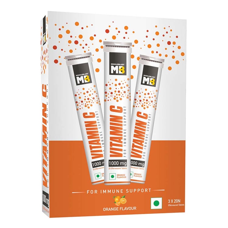 7 - MuscleBlaze Vitamin C (1000mg),  3 Piece(s)/Pack  Orange 