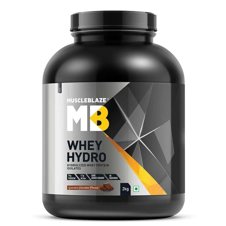 8 - MuscleBlaze Whey Hydro,  4.4 lb  Gourmet Chocolate 