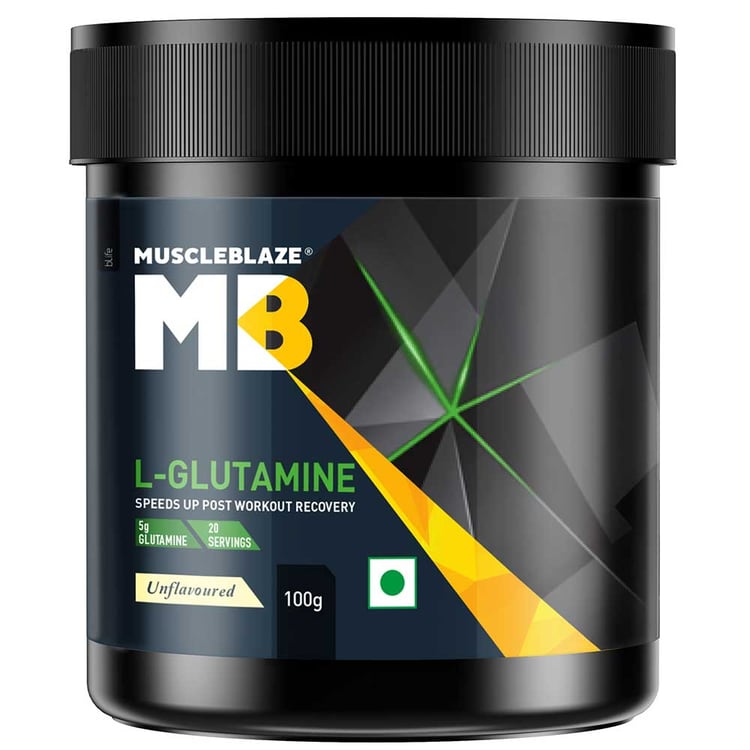 3 - MuscleBlaze L-Glutamine,  0.22 lb  Unflavoured 