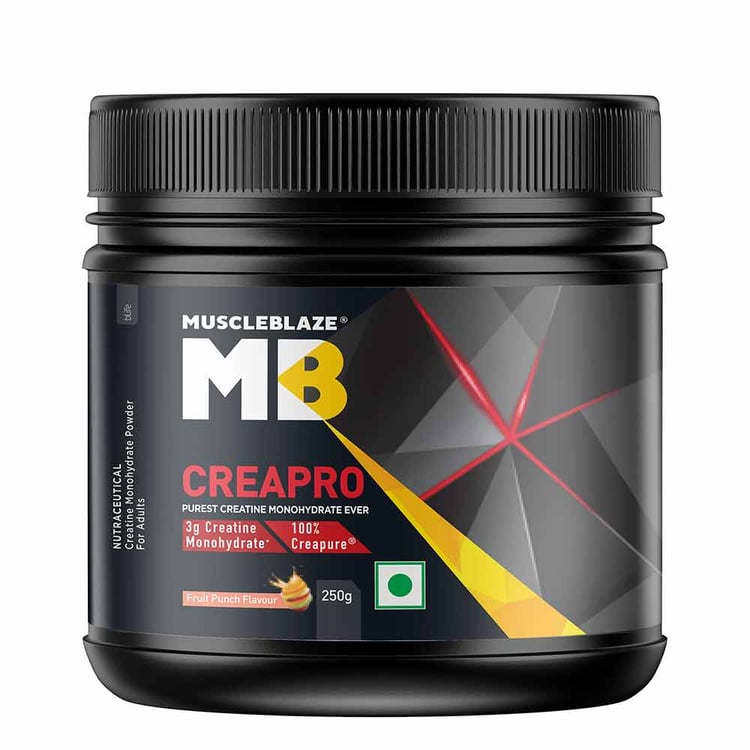 1 - MuscleBlaze CreaPRO Creatine with Creapure Powder from Germany,  0.55 lb  Fruit Punch 