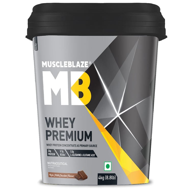 1 - MuscleBlaze Whey Premium Digezyme,  8.8 lb  Rich Milk Chocolate 