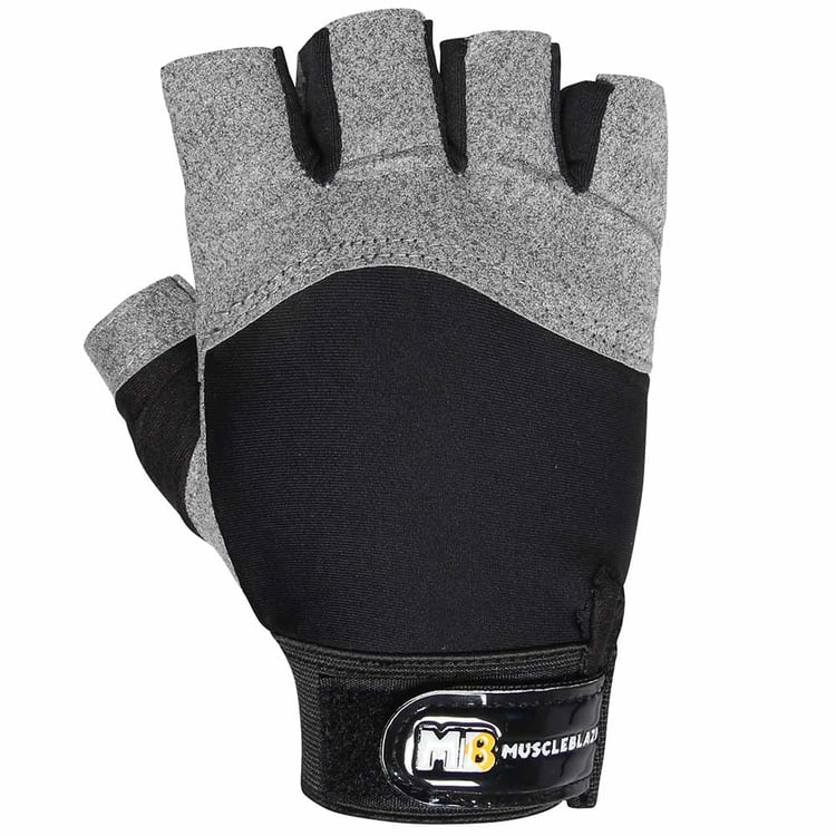 MuscleBlaze Gloves Lycra,  Grey Black  Free Size 