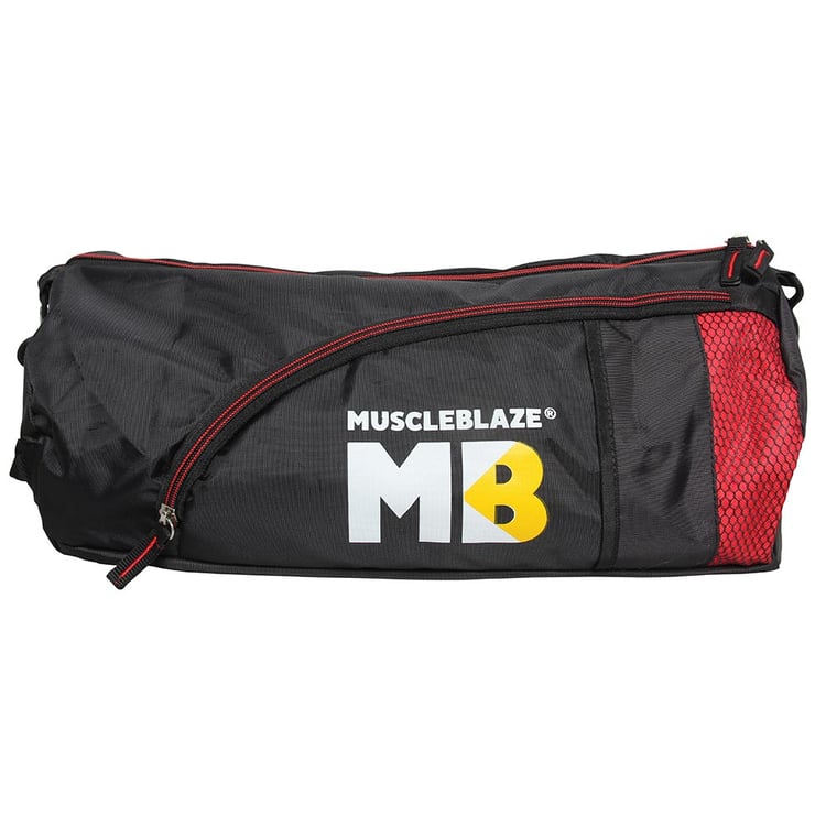 MuscleBlaze Gym Bag,  Black with Red 