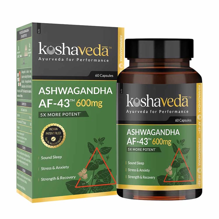 2 - Koshaveda Ashwagandha AF-43 600mg by MuscleBlaze,  60 capsules 
