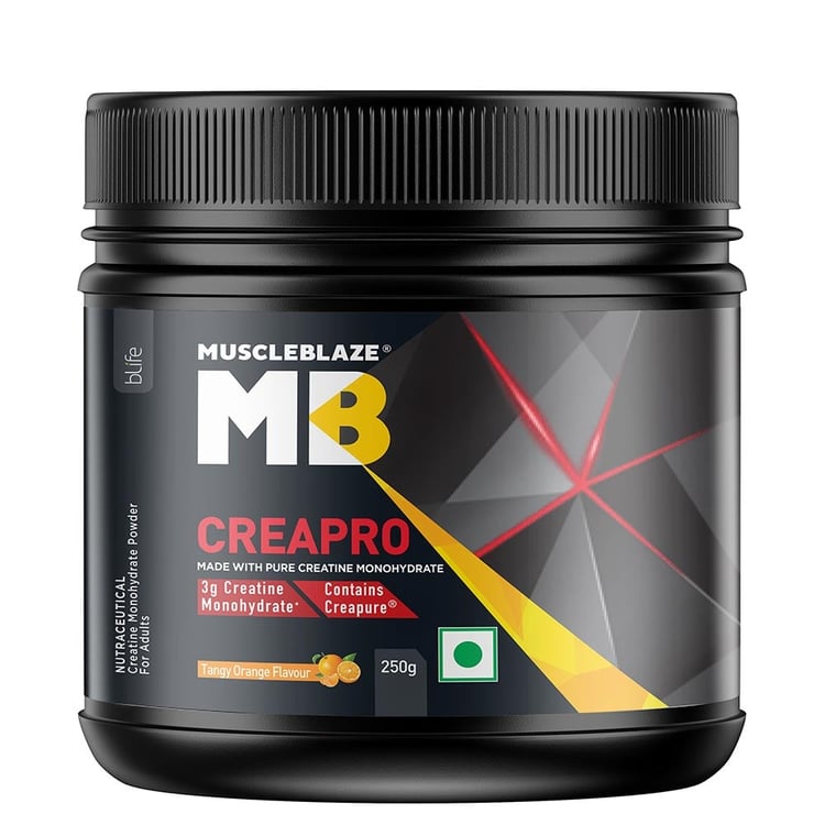 7 - MuscleBlaze CreaPRO Creatine with Creapure® Powder from Germany,  0.55 lb  Tangy Orange 