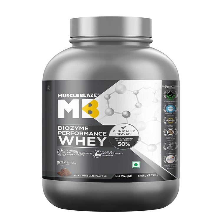 3 - MuscleBlaze Biozyme Performance Whey,  3.85 lb  Rich Chocolate 