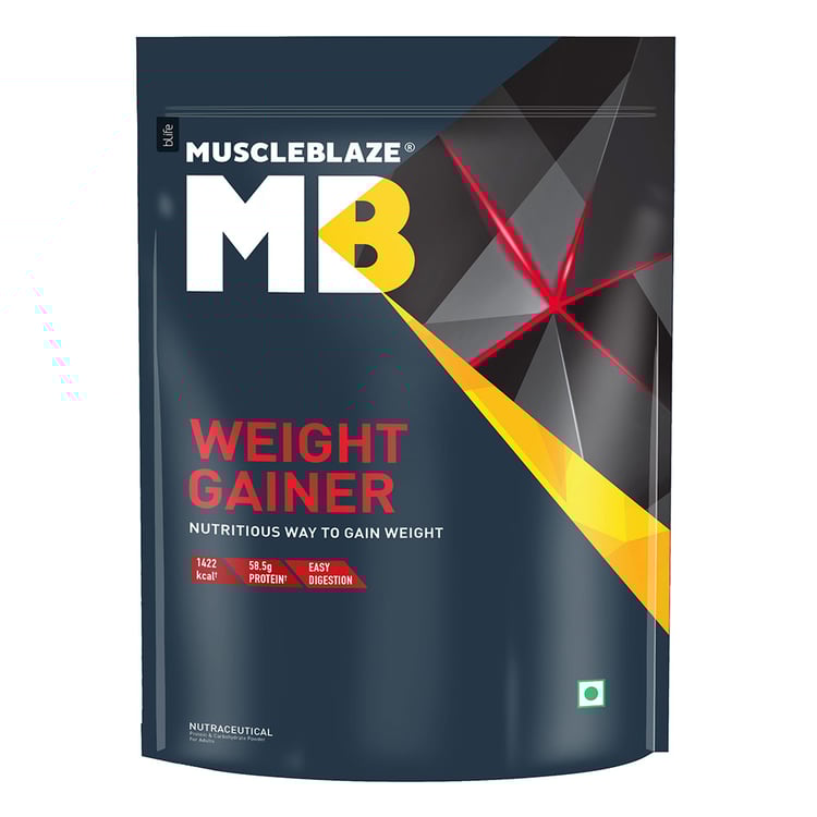 1 - MuscleBlaze Weight Gainer with Added Digezyme,  2.2 lb  Chocolate 