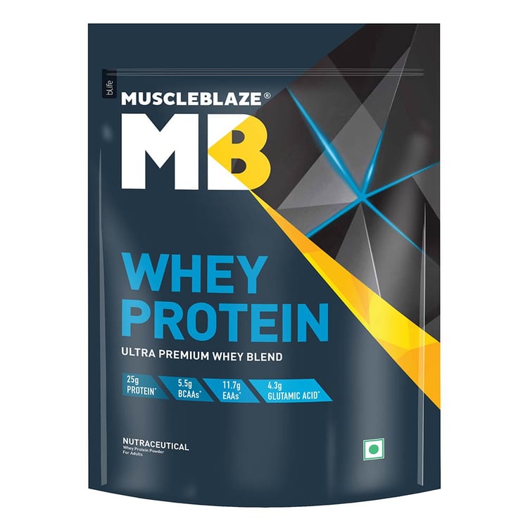 6 - MuscleBlaze 100% Whey Protein Supplement Powder with Digestive Enzyme,  2.2 lb  28 Servings (Cafe Mocha) 