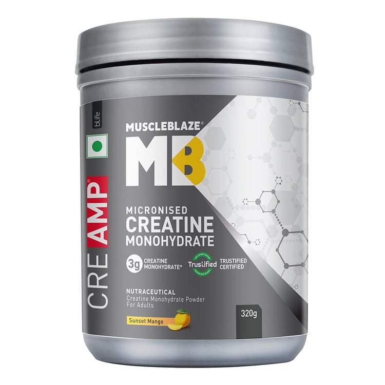 1 - MuscleBlaze Creatine Monohydrate CreAMP,  0.61 lb  Sunset Mango 