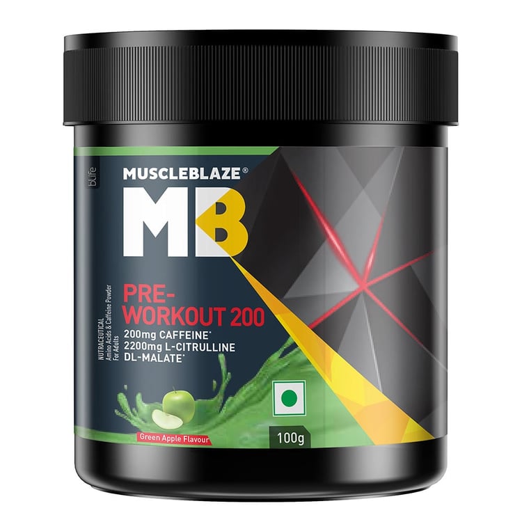 1 - MuscleBlaze PRE Workout 200,  0.22 lb  Green Apple 