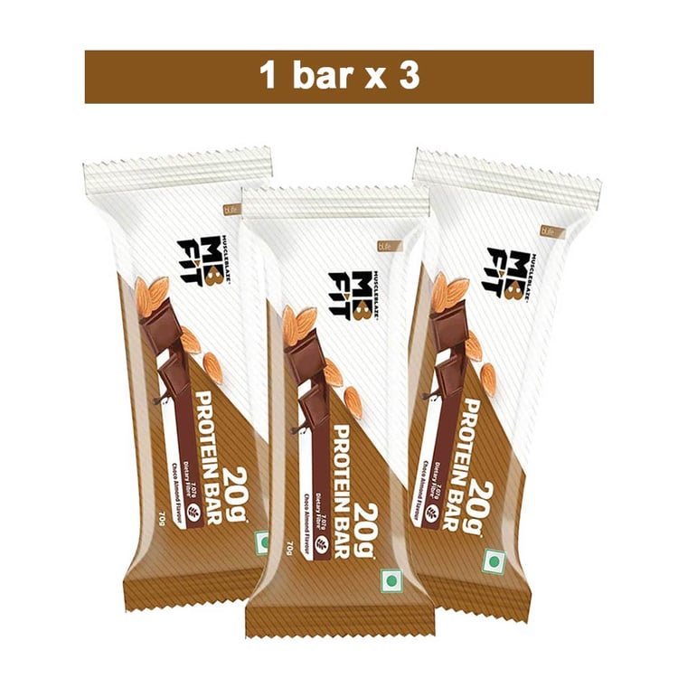 10-(4 - MuscleBlaze Protein Bar (20 g Protein),  3 bar(s)  Choco Almond 