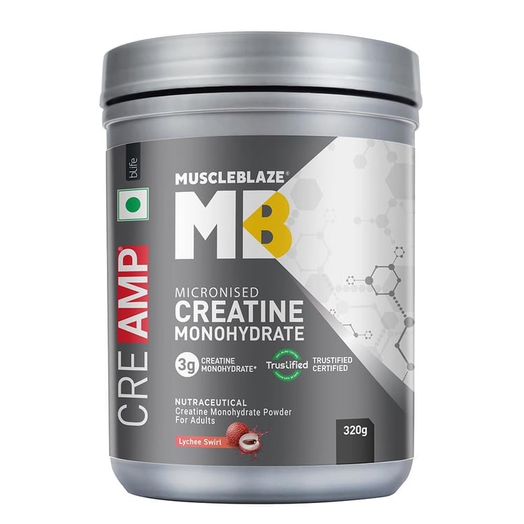 7 - MuscleBlaze Creatine Monohydrate CreAMP,  Lychee Swirl  0.71 lb 