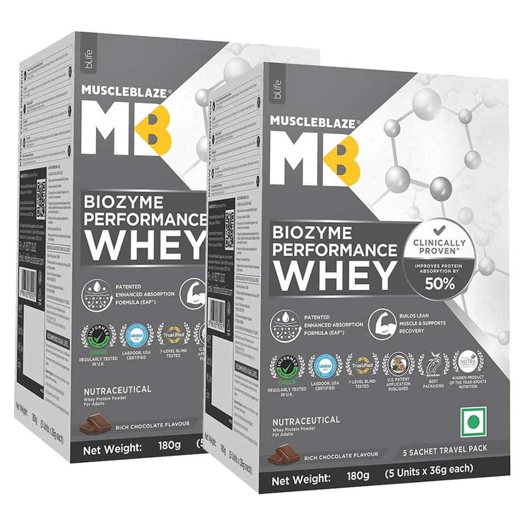 Biozyme Performance Whey Rich Chocolate 360g - 10 sachets x 36g