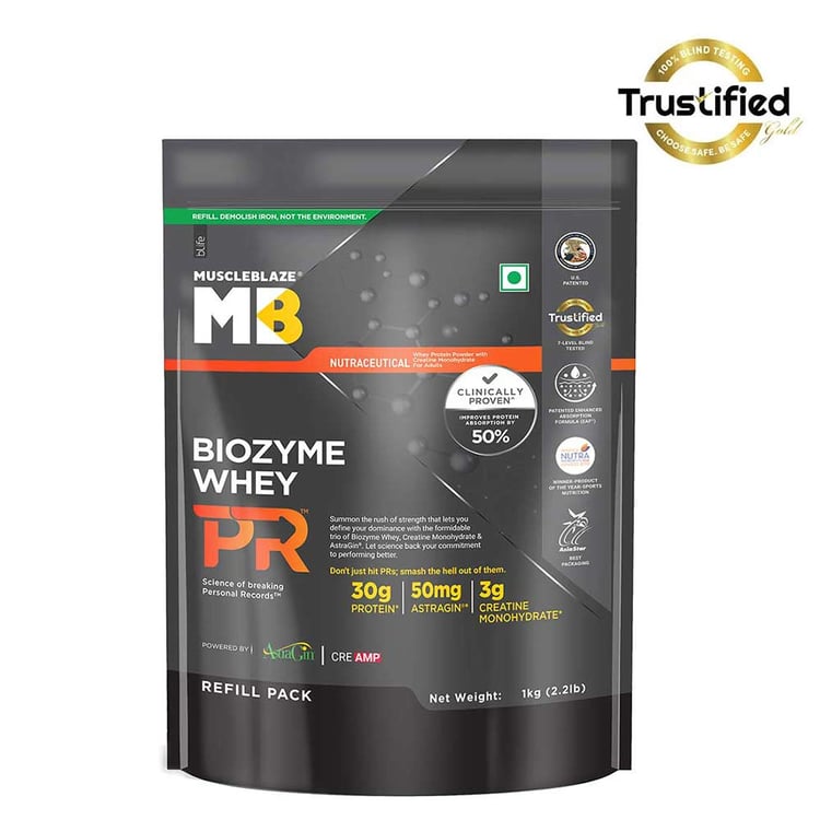 8 - MuscleBlaze Biozyme Whey PR,  2.2 lb  Molten Chocolate Cake 