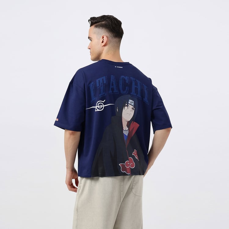 1 - ZVERSE Itachi Legacy Oversized Tshirt, Medium Sharingan Blue