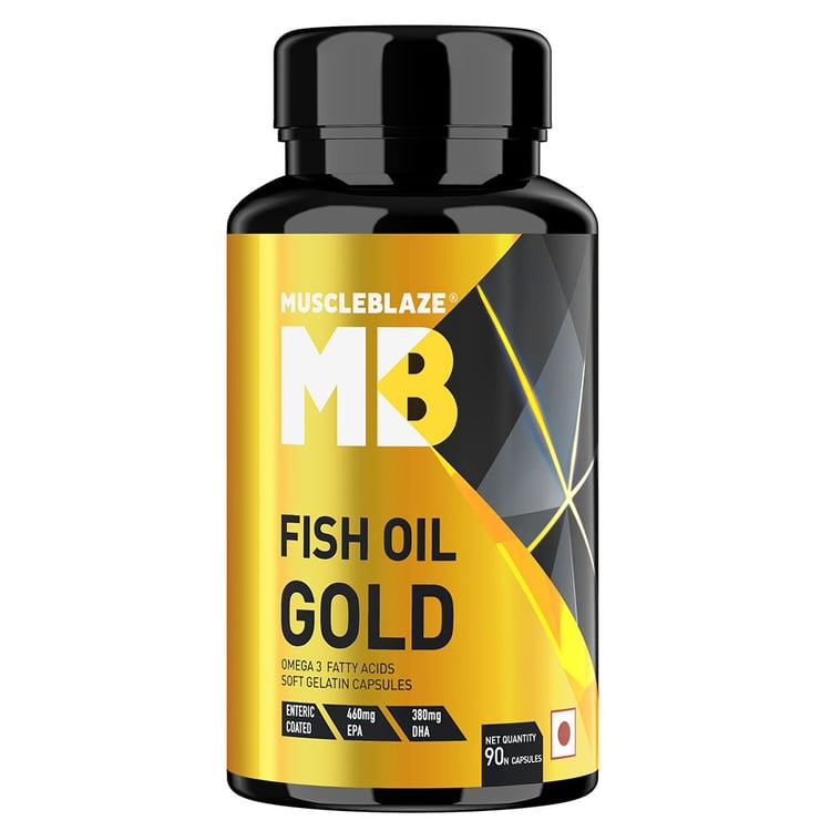 7 - MuscleBlaze Fish Oil Gold,  90 capsules 