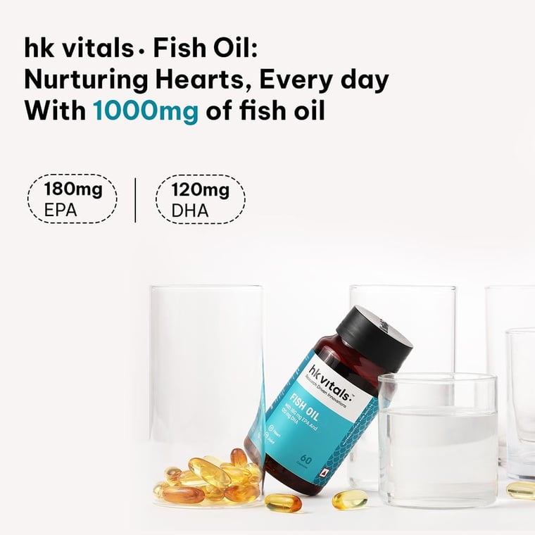 4 - HK Vitals Fish Oil Capsules by HealthKart,  60 capsules 