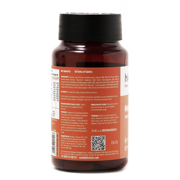 1 - HK Vitals Multivitamin with Zinc & Vitamin C,  60 tablet(s)  Unflavoured