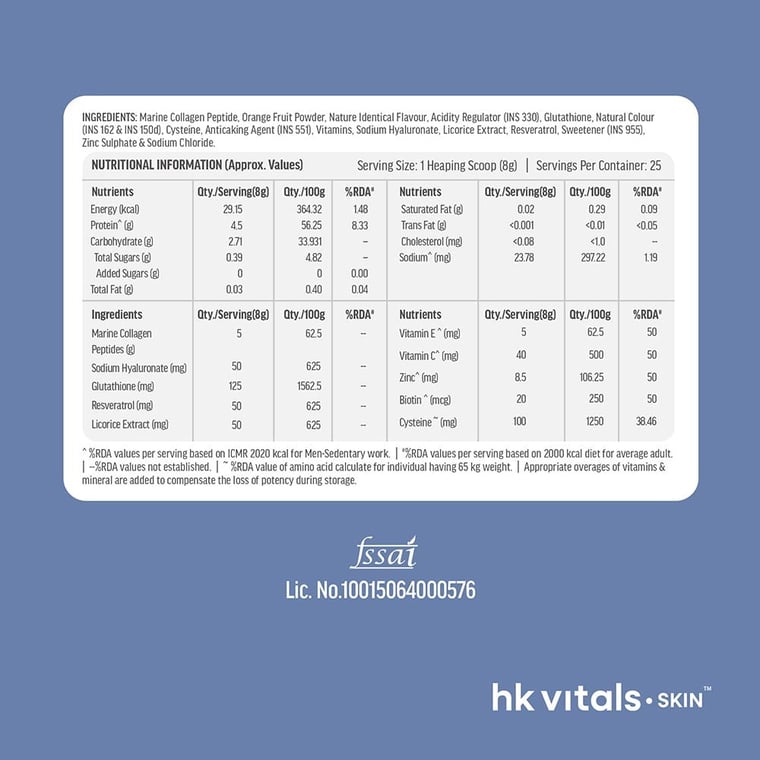 8 - HK Vitals Collagen for Men,  Marine Collagen  200 g  Watermelon