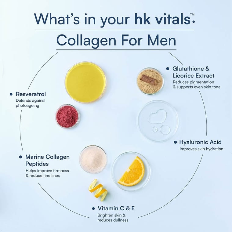 HK Vitals Collagen for Men,  Marine Collagen  200 g  Lemon